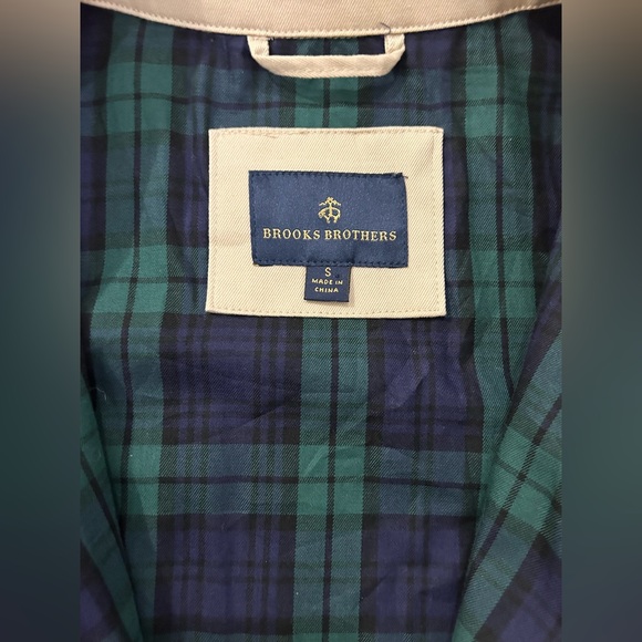 Brooks Brothers Harrington Tartan Lined Cotton Bomber Full Zip Jacket - Picture 3 of 3